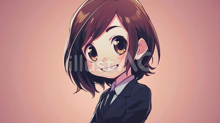 笑顔が素敵な若い女性社員 女性,若い,社員のイラスト素材