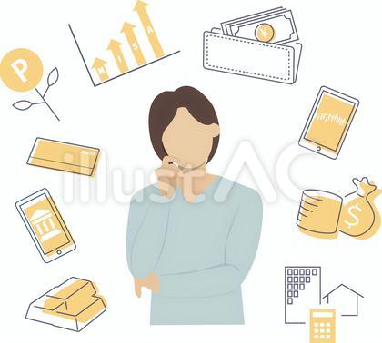将来設計とお金のイメージイラスト