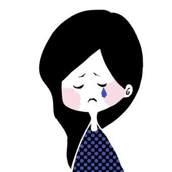 Girl crying face, , JPG and PNG