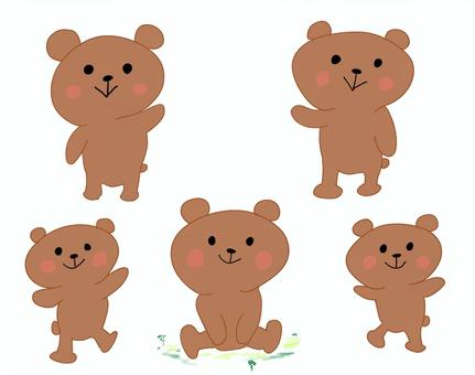 Illustration, темные круги, медведя, животное, 