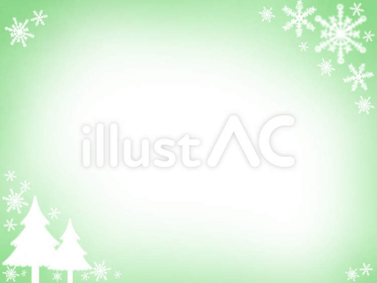 クリスマスフレーム(緑) 雪の結晶,ホワイト,飾り枠のイラスト素材