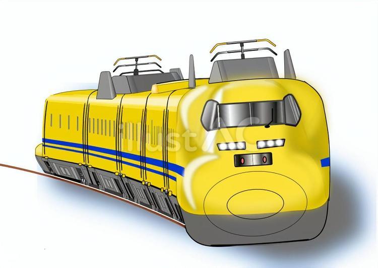 ドクターイエロー新幹線 ドクターイエロー新幹線 ドクターイエロー,新幹線,電車のイラスト素材
