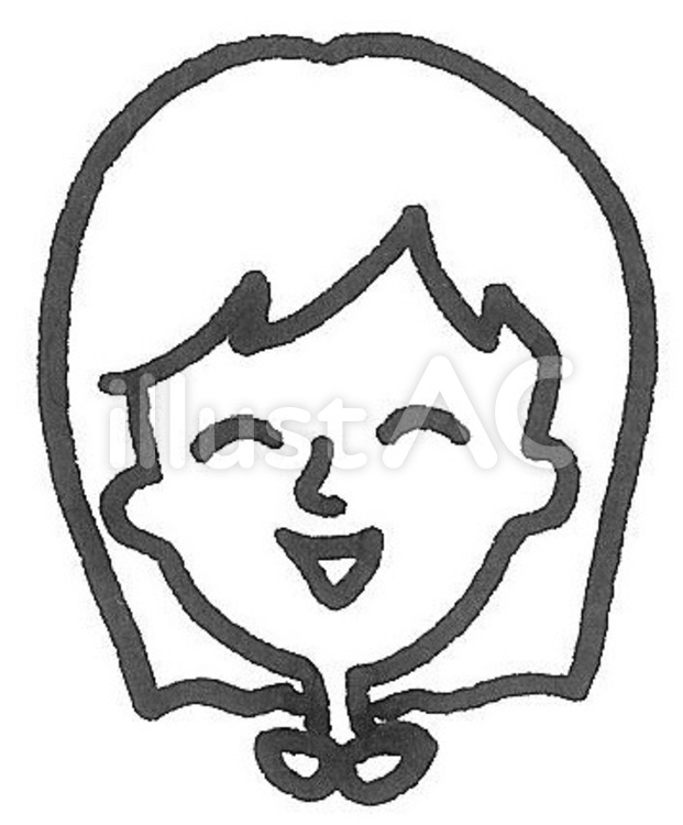 笑顔のお姉さん　lady smile えがお,おねえさん,女性のイラスト素材