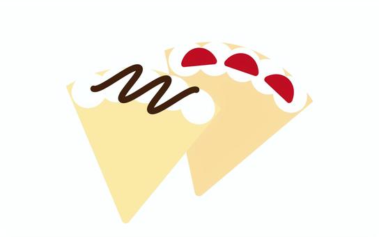シンプルなチョコとイチゴのクレープ クレープ,チョコ,イチゴホイップ,イチゴ,デザート,スイーツ,かわいい,おやつ,お菓子,食べ物のイラスト素材