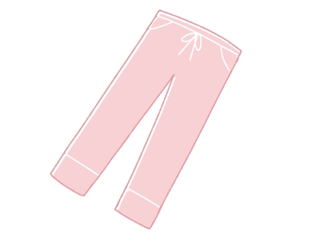 春秋パジャマ下のみ　ピンク パジャマ,寝巻き,夜間着,部屋着,服装,衣類,洋服,ルームウェア,トップス,長袖のイラスト素材