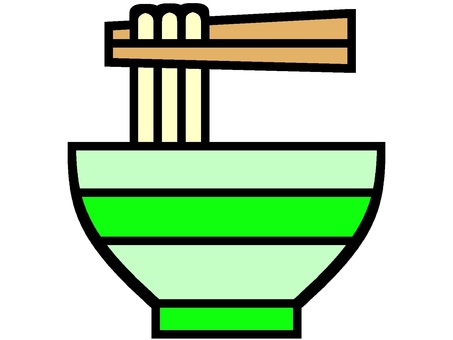 Icon of eating udon in a green bowl, JPG and PNG Icon of eating udon in a green bowl, , JPG and PNG