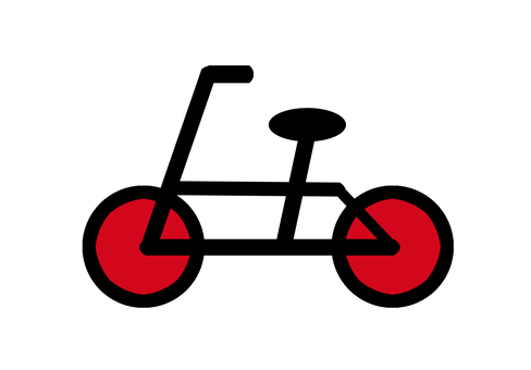 Illustration, bicicleta, chari, icono, 