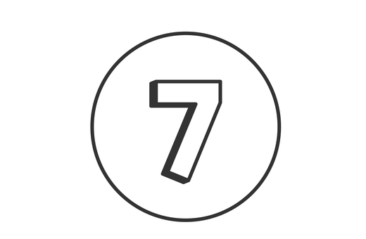 白い⑦のアイコン 白い⑦のアイコン 7,白,数字,アイコン,丸,番号,順番,順位,シンボル,マークのイラスト素材