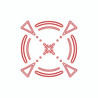 サイバー風照準 赤 ターゲット,狙撃,丸,照準,スナイパー,ロックオン,射撃,銃撃,銃,十字のイラスト素材