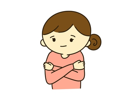 ほっとする女性 女性,主婦,ほっとする,心配,安心,見守る,単品,単体,挿絵のイラスト素材