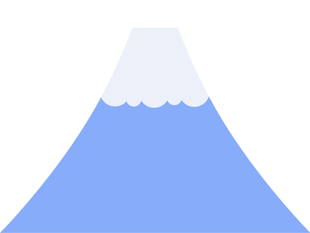 シンプルな富士山のイラスト（水色） 富士山,富嶽,芙蓉峰,不二山,不尽山,山,山岳,名峰,名山,霊峰のイラスト素材