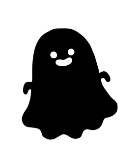 おばけのシルエット03 ハロウィン,おばけ,秋,10月,トリックオアトリート,halloween,季節,行事,イベント,パーティーのイラスト素材