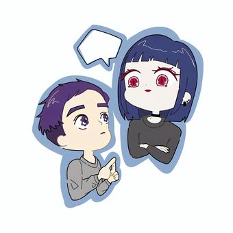 喧嘩 カップル,鬼嫁,泣きベソ,謝罪,夫婦,反省,怒り,イライラ,見下す,弱虫のイラスト素材