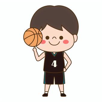 学校部活人物イラスト＜バスケ部＞ バスケ,バスケットボール,スポーツ,部活,ボール回し,クラブ,クラブチーム,ミニバス,習い事,外部のイラスト素材