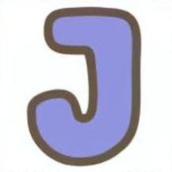 アルファベット　J アルファベット,英語,文字,j,青のイラスト素材