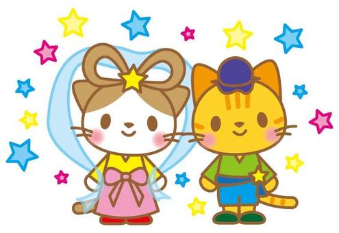 Tanabata Cat 02, JPG, PNG and AI Tanabata Cat 02, tanabata, orihime, planet, JPG, PNG and AI