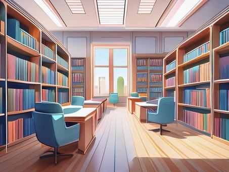 Library illustration image AS000019, JPG Library illustration image AS000019, library, library, bookshelf, JPG