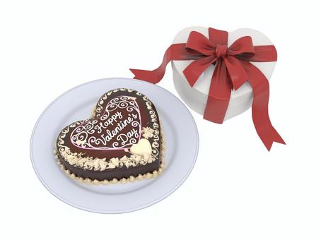 バレンタインデーハートチョコケーキギフト バレンタイン,バレンタインデー,ハート,チョコレート,チョコ,プレゼント,ギフト,ケーキ,チョコケーキ,リボンのイラスト素材