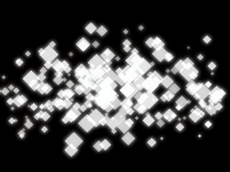 白の四角パーティクル背景　透過あり 背景,キラキラ,パーティクル,エフェクト,デコレーション,四角,光沢,豪華,エネルギー,煌めきのイラスト素材