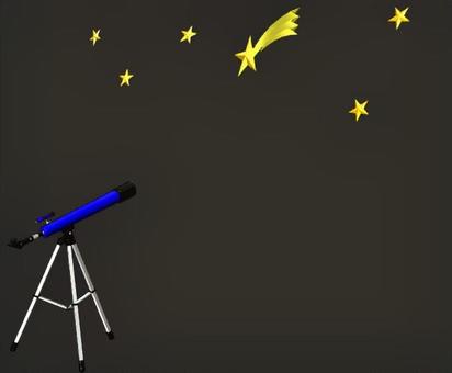 望遠鏡と流れ星 望遠鏡,天体,観測,流れ星,星,ロマン,光学機器,自由研究のイラスト素材