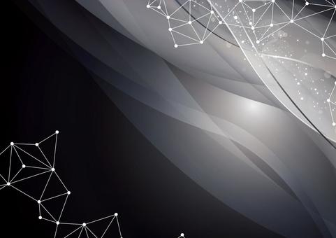 かっこいい抽象的な曲線のデジタル背景 デジタル,サイバー,曲線,幾何学,ライン,光,パーティクル,スタイリッシュ,背景のイラスト素材