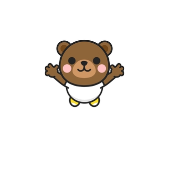 抱っこしてポーズでハグ待ちするクマ ハグ,抱っこ,おねだり,お願い,無邪気,甘える,愛情,好き,クマ,熊のイラスト素材