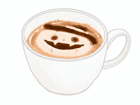ホット　ほうじ茶ラテ　魔女かぼちゃ ほうじ茶ラテ,カフェラテ,ラテアート,かぼちゃ,魔女,帽子,ハロウィン,コップ,喫茶店,カフェのイラスト素材