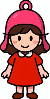 赤のベルの女の子です。