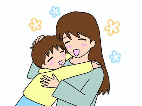 幸せな母子　カラー