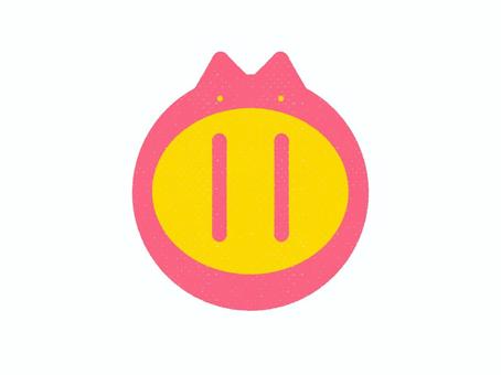 ブタの顔　ピンク