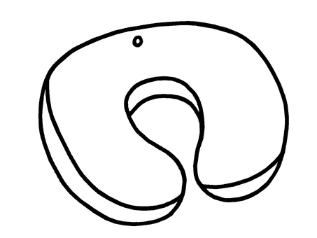 エアーまくら エアーまくら,ネックピロー,睡眠,安眠,快眠,夜行バス,新幹線,イラストのイラスト素材