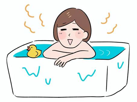 Illustration, bath, bathing, bath time, 