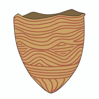 尖底土器 尖底土器 縄文時代,尖底土器,土器,粘土,焼き物,容器,遺物,文化財,考古学,模様のイラスト素材