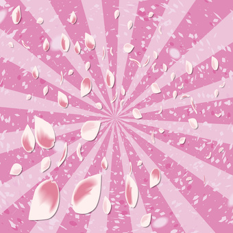 桜吹雪放射 桜吹雪,花びら,舞う,放射,派手,広がる,ピンク,背景のイラスト素材