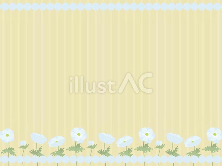 アネモネ　フレーム背景4 飾り枠,枠,フレームのイラスト素材