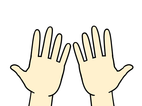両手 両手,手,人体,手のひら,手相,広げるのイラスト素材