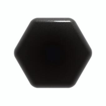 ぷっくりした黒い六角形の3Dアイコン 六角形,アイコン,3d,立体,マーク,可愛い,フェミニン,キュート,ぷっくり,タイルのイラスト素材