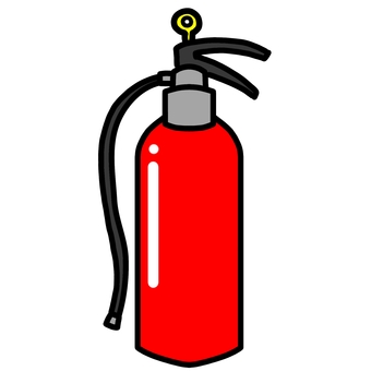 消火器 消火器,火災,火事,防災,道具,消防,シンプル,デフォルメ,イラスト,ワンポイントのイラスト素材