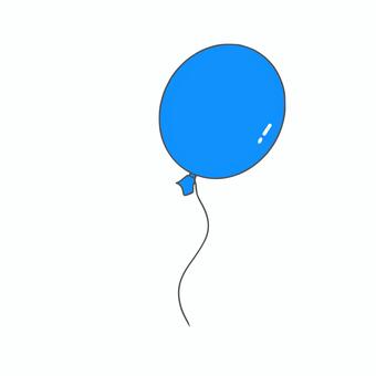 ふうせん（青） 風船,ふうせん,遊園地,パーティー,お祝い,バルーン,シンプル,キッズ,こども,イベントのイラスト素材