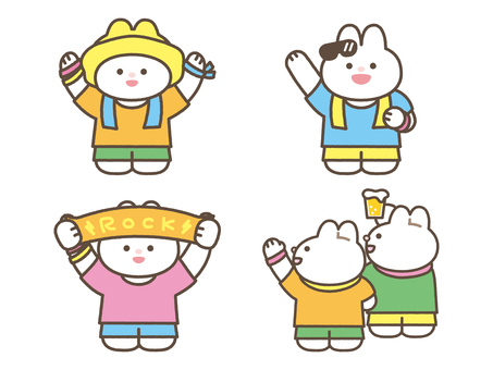 Illustration, rabbit, animal, musics, 