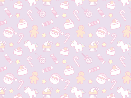 ゆめかわクリスマスパターン_パープル ゆめかわクリスマスパターン_パープル クリスマス,パターン,模様,サンタ,食べ物,甘い,スイーツ,お菓子,杖キャンディ,キャンディケインのイラスト素材