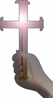 Illustration, cross, prayer, evil spirit, 