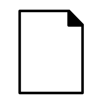 書類　白紙　ドッグイヤー 書類,紙,白紙,ドッグイヤー,メモ,シンプル,素材,ビジネス,単品,1枚のイラスト素材