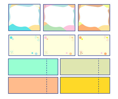Frame material 07 Simple banner base, frame, background, vector, JPG, PNG and EPS