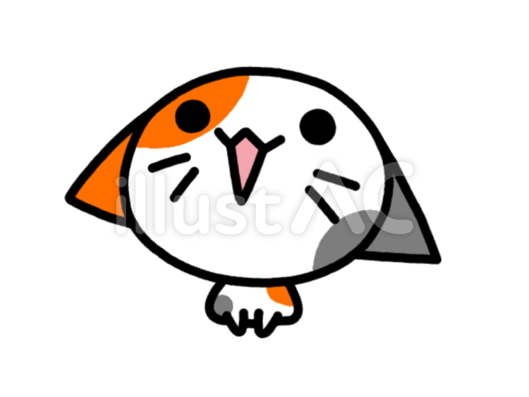 かわいいネコ　三毛猫 猫,三毛猫,動物のイラスト素材
