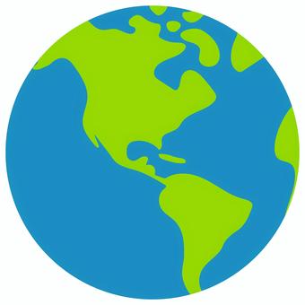 簡略化した世界地図 / 地球イラスト 地球,デフォルメ,ポップ,シンプル,マップ,簡略化,地図,球体,丸み,地球儀のイラスト素材