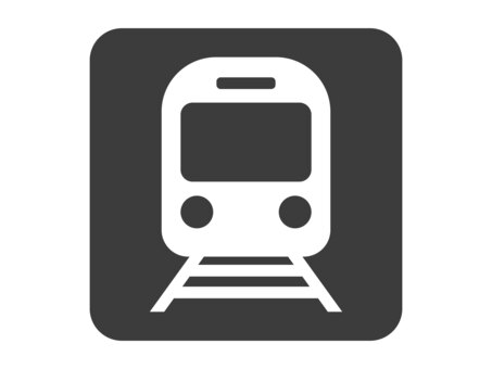四角入り電車イラスト 電車,アイコン,駅,鉄道,線路,乗り物,公共交通機関,私鉄,地下鉄,施設のイラスト素材