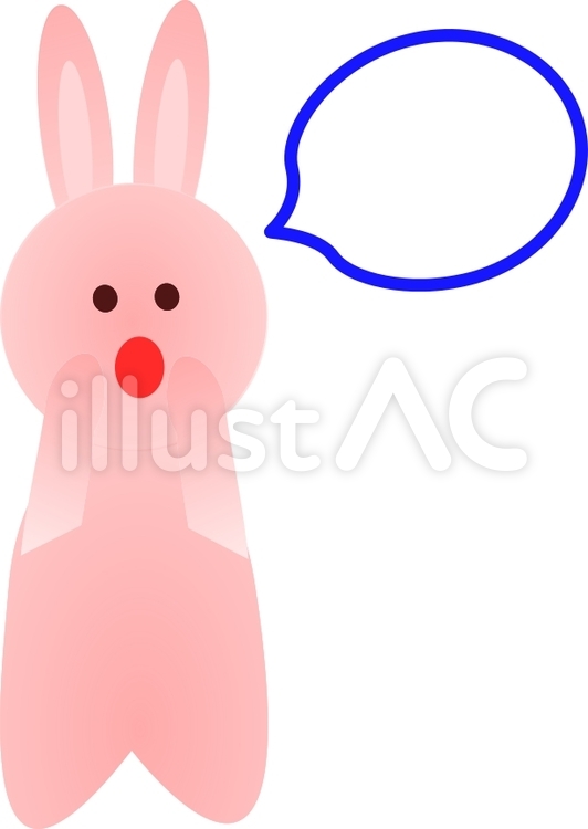何かを叫ぶ　うさぎ うさぎ,ウサギ,兎のイラスト素材