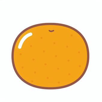 裏向きのみかん みかん,一個,裏,皮,黄色,丸ごと,果物のイラスト素材