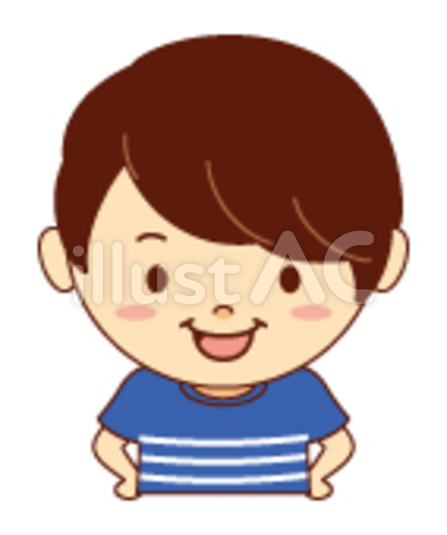 男の子　線有り 男の子,線有り,人物のイラスト素材